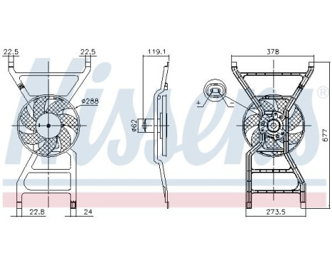 Cooling fan 850089 Nissens