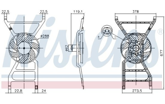 Cooling fan 850089 Nissens