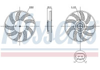 Cooling fan 850099 Nissens
