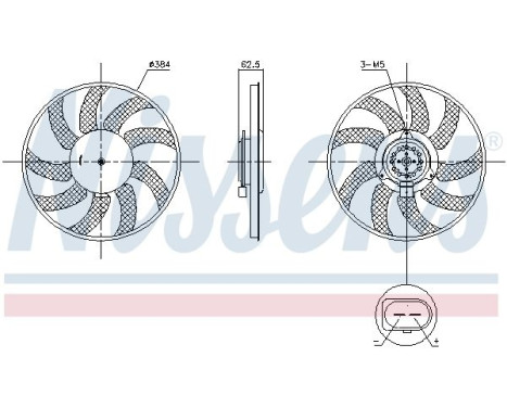 Cooling fan 850099 Nissens