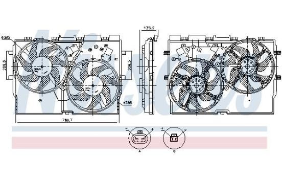 Cooling fan 850115 Nissens
