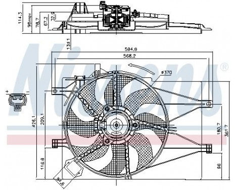 Cooling fan 85434 Nissens, Image 6