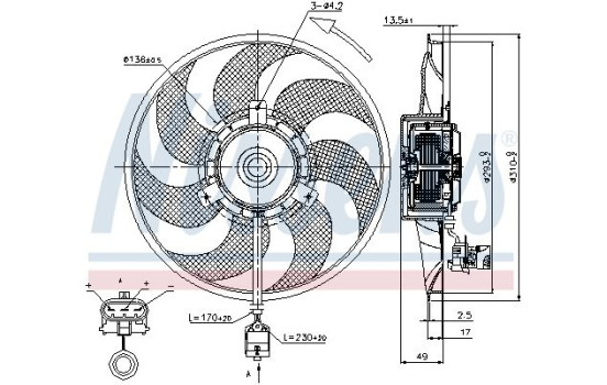 Cooling fan 85703 Nissens, Image 6