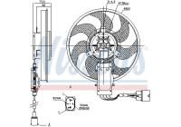 Cooling fan 85730 Nissens