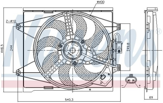 Cooling fan 85744 Nissens, Image 7