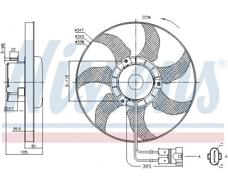 Cooling fan 85749 Nissens, Image 6