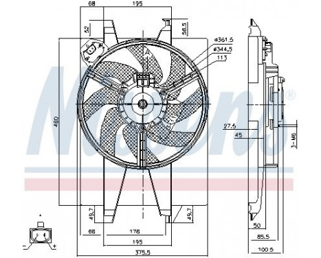 Cooling fan 85767 Nissens, Image 6