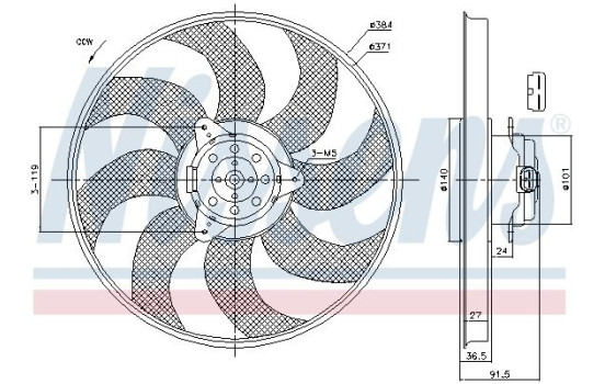 Cooling fan 85794 Nissens, Image 6