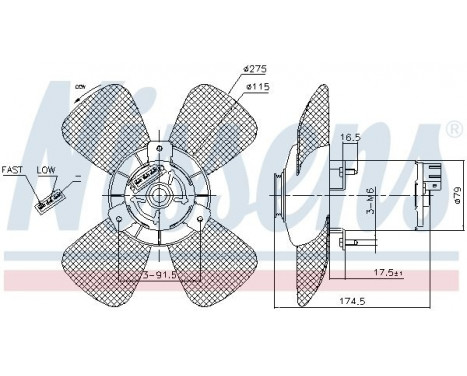 Cooling fan 85801 Nissens, Image 6