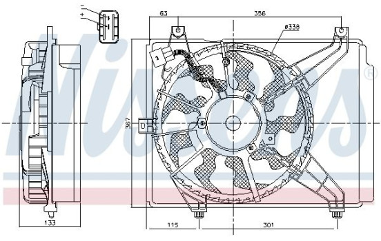 Cooling fan 85894 Nissens, Image 6