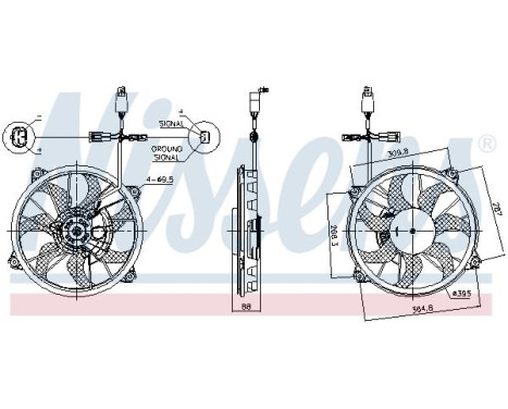 Cooling fan 85902 Nissens