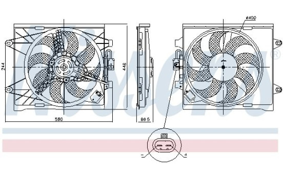 Cooling fan 85921 Nissens, Image 7