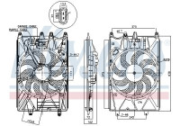 Cooling fan 85937 Nissens