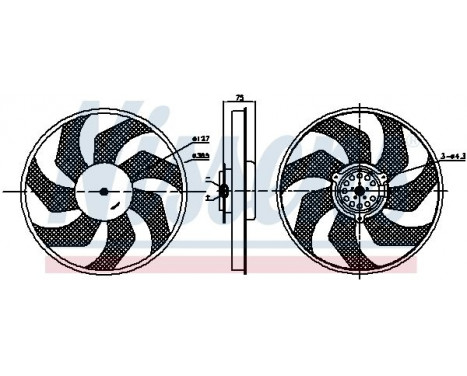 Cooling fan 85956 Nissens, Image 6