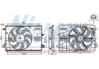 Cooling fan 85973 Nissens
