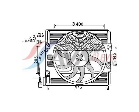Cooling fan BW7512 Ava Quality Cooling
