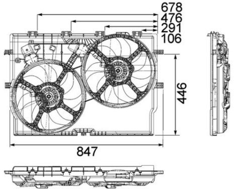 Cooling fan CFF 192 000P Mahle, Image 3