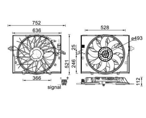 Cooling fan CFF 336 000S Mahle, Image 2