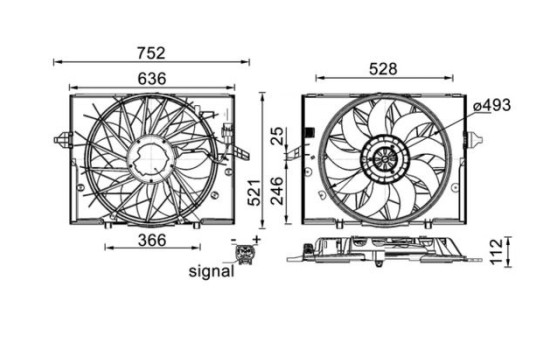 Cooling fan CFF 336 000S Mahle, Image 2