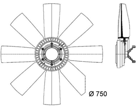 Cooling fan CFF 437 000P Mahle, Image 3