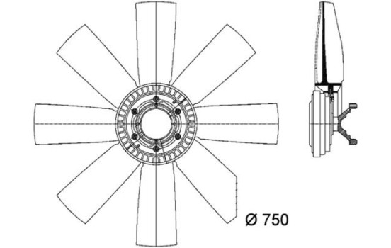 Cooling fan CFF 437 000P Mahle, Image 3