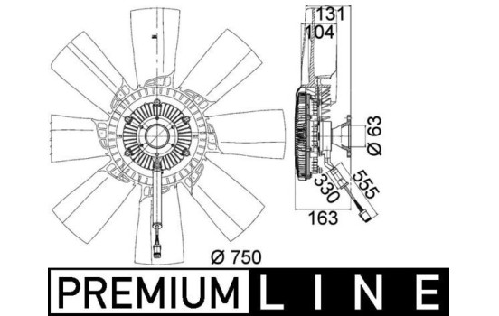 Cooling fan CFF 473 000P Mahle
