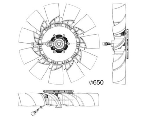 Cooling fan CFF 506 000P Mahle, Image 12