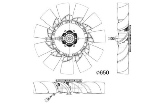 Cooling fan CFF 506 000P Mahle, Image 12