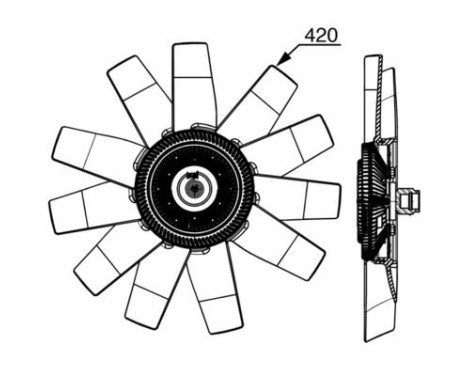 Cooling fan CFF 530 000P Mahle, Image 2