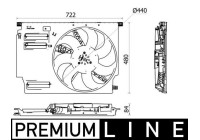 Cooling fan CFF 532 000P Mahle