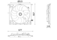Cooling fan CFF 633 000P Mahle