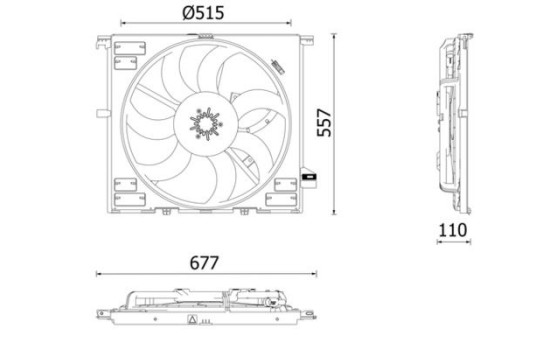 Cooling fan CFF 633 000P Mahle