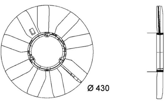 Cooling fan CFW 28 000P Mahle, Image 3