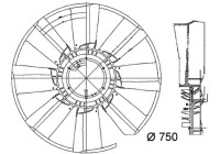 Cooling fan CFW 34 000P Mahle