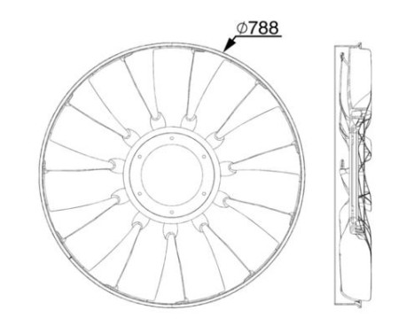 Cooling fan CFW 36 000P Mahle, Image 2