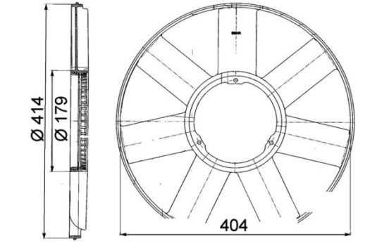 Cooling fan CFW 39 000P Mahle, Image 3