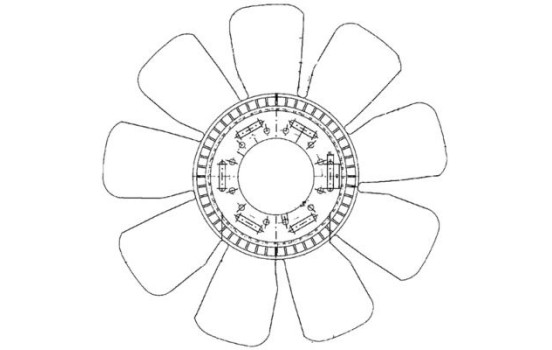Cooling fan CFW 83 000P Mahle, Image 2