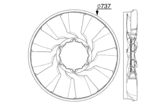 Cooling fan CFW 88 000P Mahle, Image 2