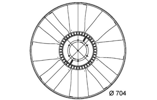 Cooling fan CFW 9 000P Mahle, Image 2
