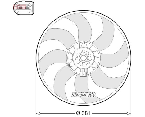 Cooling fan DER02006 Denso