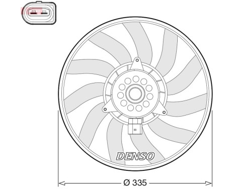 Cooling fan DER02008 Denso