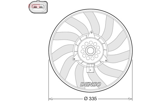 Cooling fan DER02008 Denso