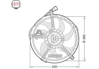 Cooling fan DER05009 Denso