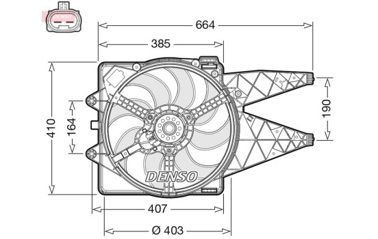 Cooling fan DER09309 Denso