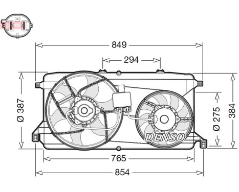 Cooling fan DER10009 Denso