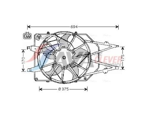 Cooling fan FD7508 Ava Quality Cooling