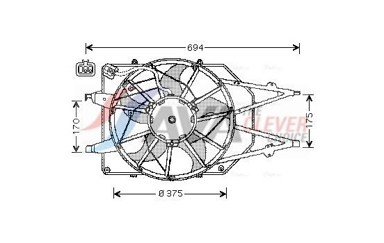 Cooling fan FD7508 Ava Quality Cooling