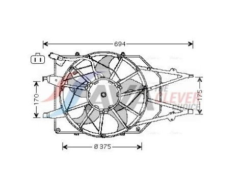 Cooling fan FD7532 Ava Quality Cooling