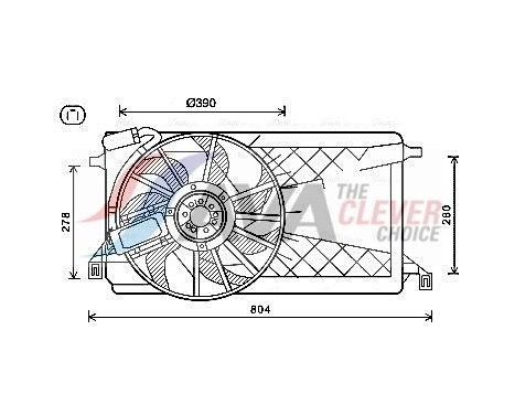 Cooling fan FD7563 Ava Quality Cooling