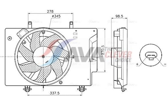 Cooling fan FD7709 Ava Quality Cooling
